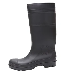High Quality Wholesale Rubber Waterproof Men Work 100%Pvc Steel Toecap Steel Plate Safety Rain Boots