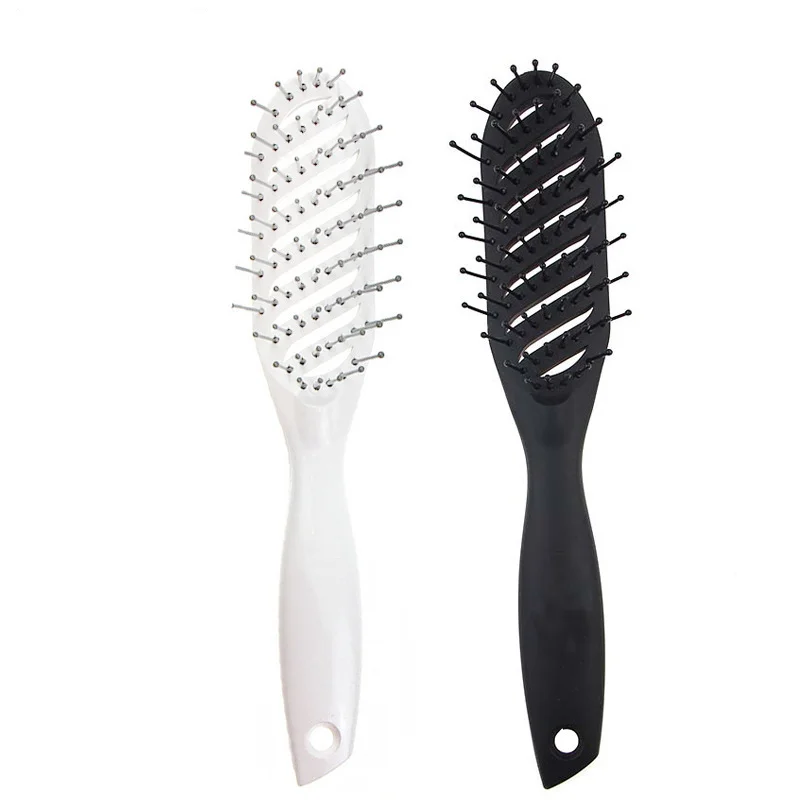 Customized Logo Wholesale Salon Women Styling Hairdressing Massage Comb Black Detangle Hair Brush