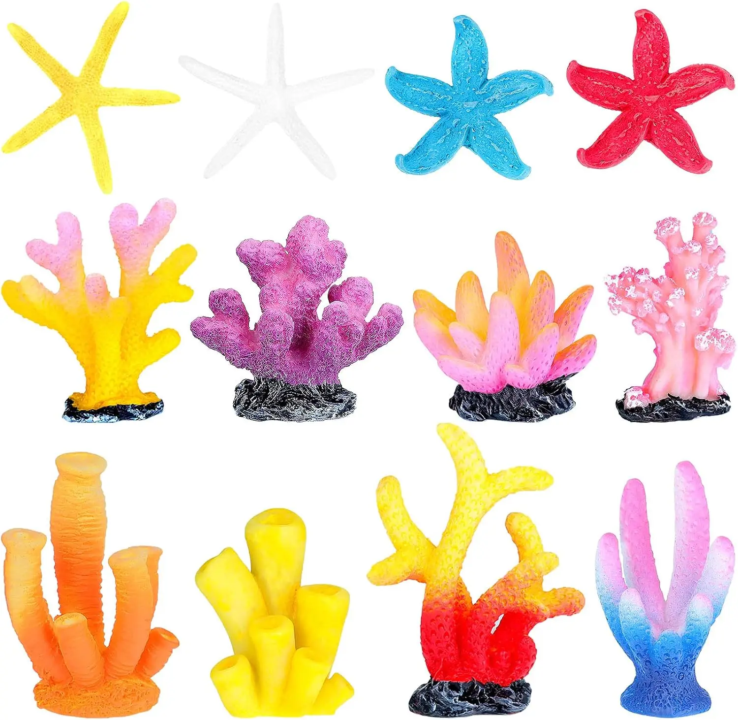 Fake Coral Plant Aquarium Decorations Fish Tank Ornament Decor Artificial Polyresin Colorful Coral Reef Decoration Accessories