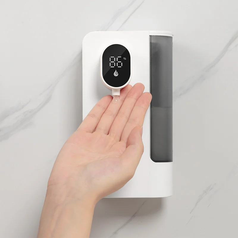 Luxury Modern Wall Mounted Liquid Soap Dispenser Rechargeable Bathroom ABS Touchless Shampoo Dispenser Automatic Soap Dispensers