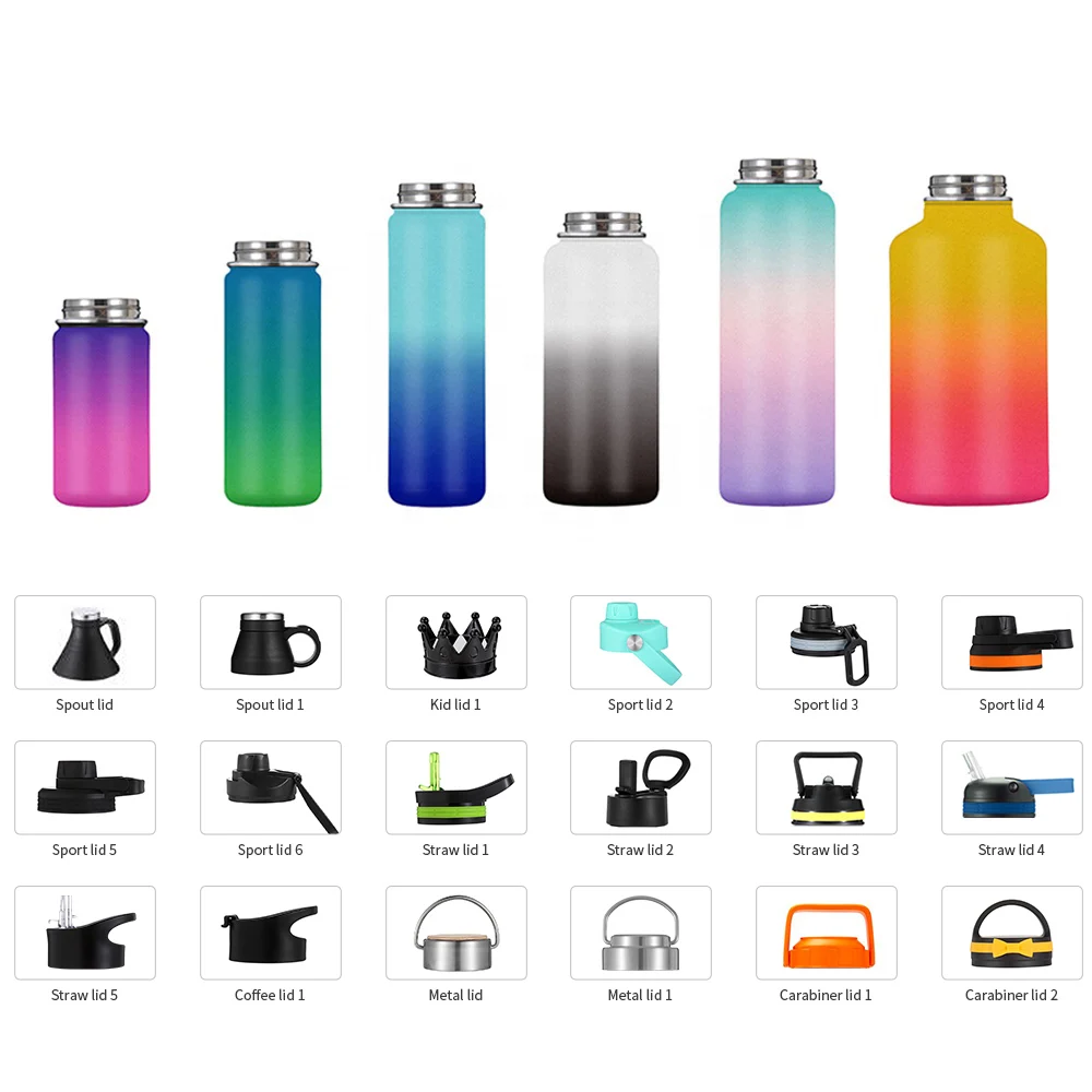 Custom 2 in 1 Eco Friendly Insulated Wide Mouth Stainless Steel Powder Coated Water Bottles With tea Infuser Water bottle