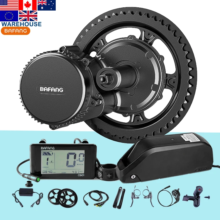 BAFANG banfang mtx 36v 48v 500w mid drive e motor ebike kit with battery