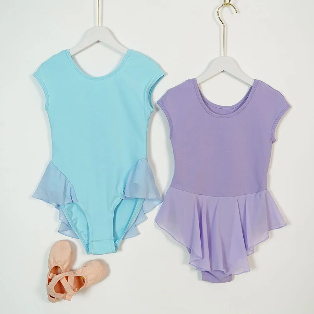 Fashionable new arrivals low MOQ custom logo hot selling ballet skirted leotard for trainingwear