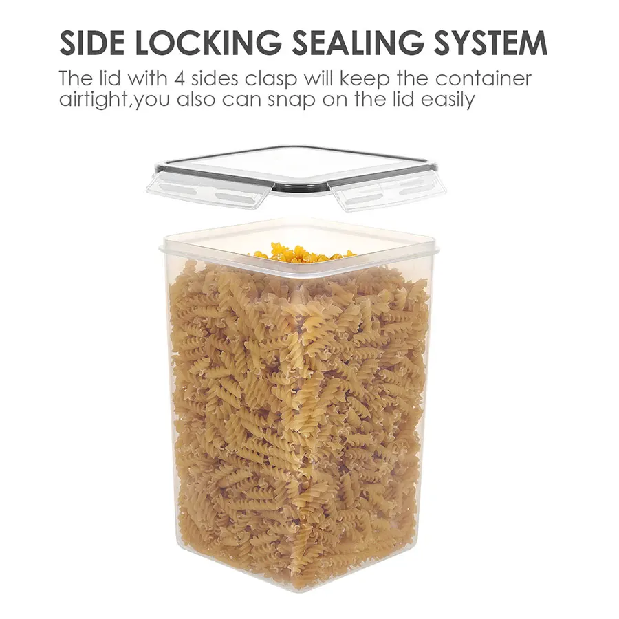 6.5L Large Capacity Plastic Airtight Kitchen & Pantry Organization Large Tall Airtight Food Storage Containers Grain storage box