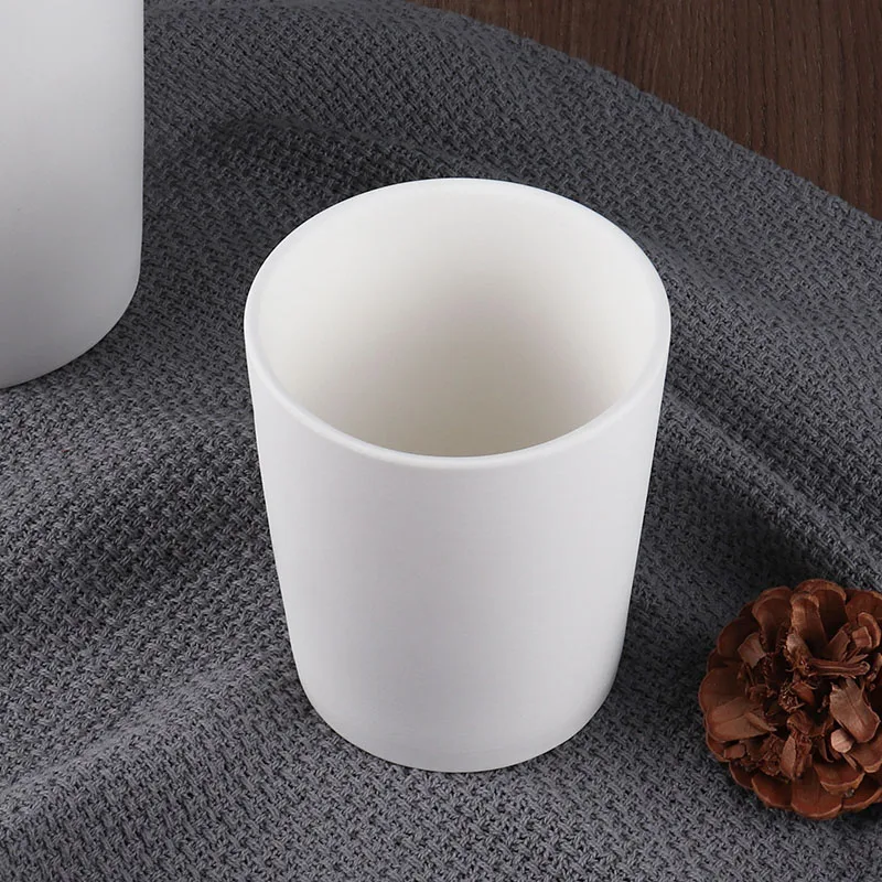 Wholesale In Bulk Home Decor Matte White Scented Candle Jar Porcelain Candle Holders