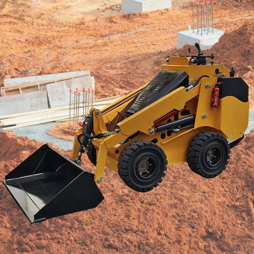 YURUI 750 EPA Certified 25Hp Kubota Perkins Diesel Engine and Closed Circuit Hydraulic System Mini Skid Steer Loader