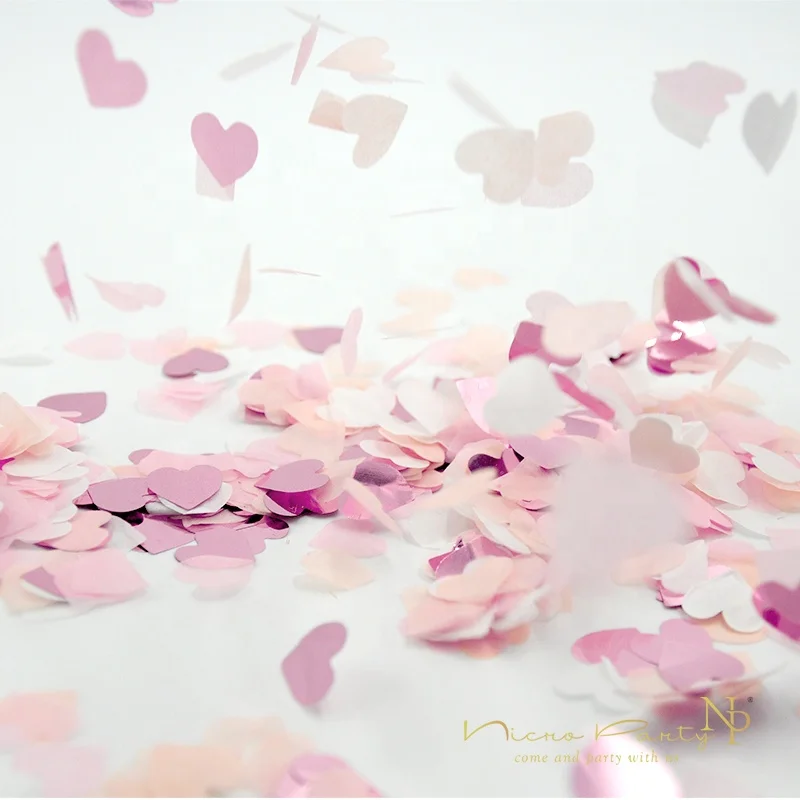 
Nicro PET Paper Disposable Heart Shaped Party Supplies Tissue Confetti Party Confetti 