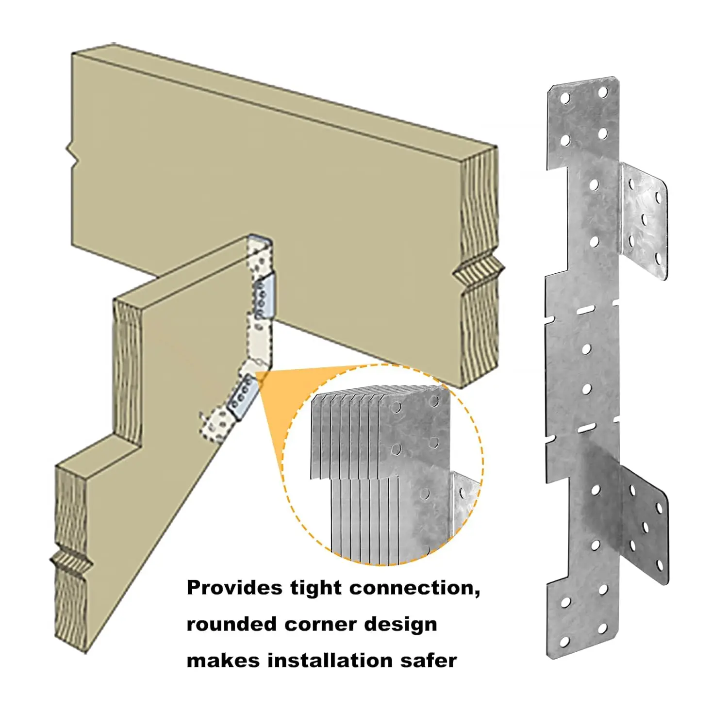 Galvanized 18-Gauge Adjustable Stringer Connector Interchangeable Concealed Stringer Hanger