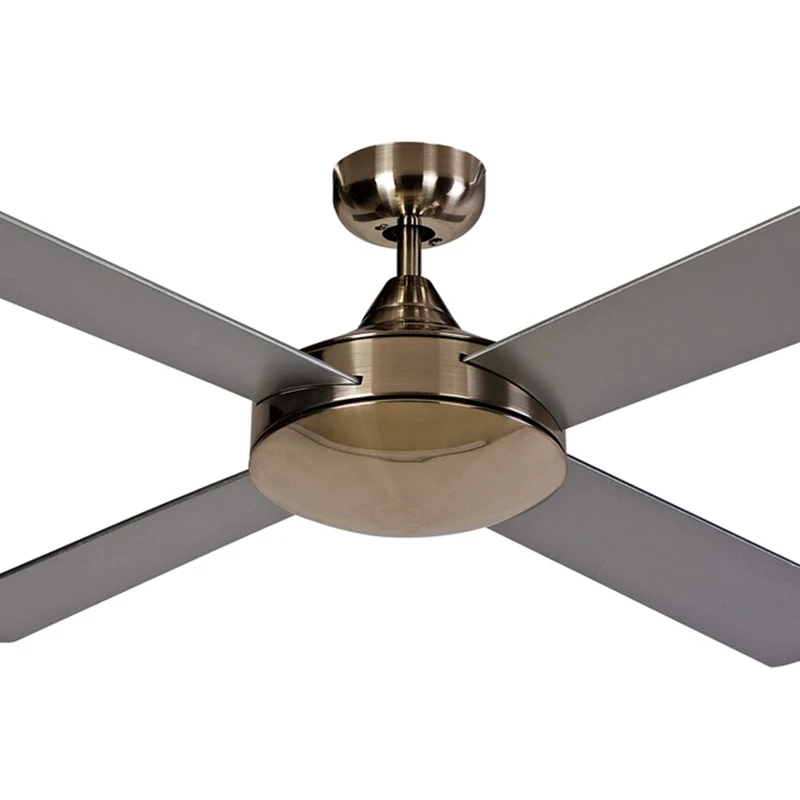48 inch Modern Air Cooling Fan Hot-Selling Decorative Brushed Nickel Ceiling Fan, 4 Plywood Blades, include Wall Control