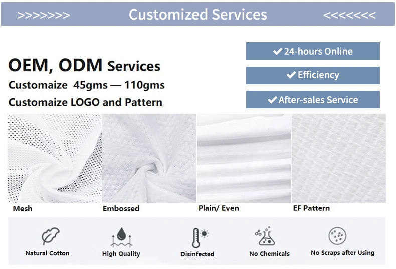 Wholesale XL Clean Facial Skin Towelette Biodegradable Large Dry Thick Soft Disposable FaceTowels