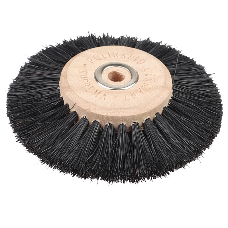 4C Polishing Brush, Wood Center with Sideling Bristle Brush