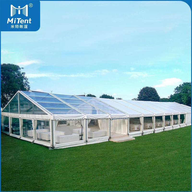Guangzhou Clearpsan Funeral Divine Service Event Tent with Wooden Floor and Transparent PVC
