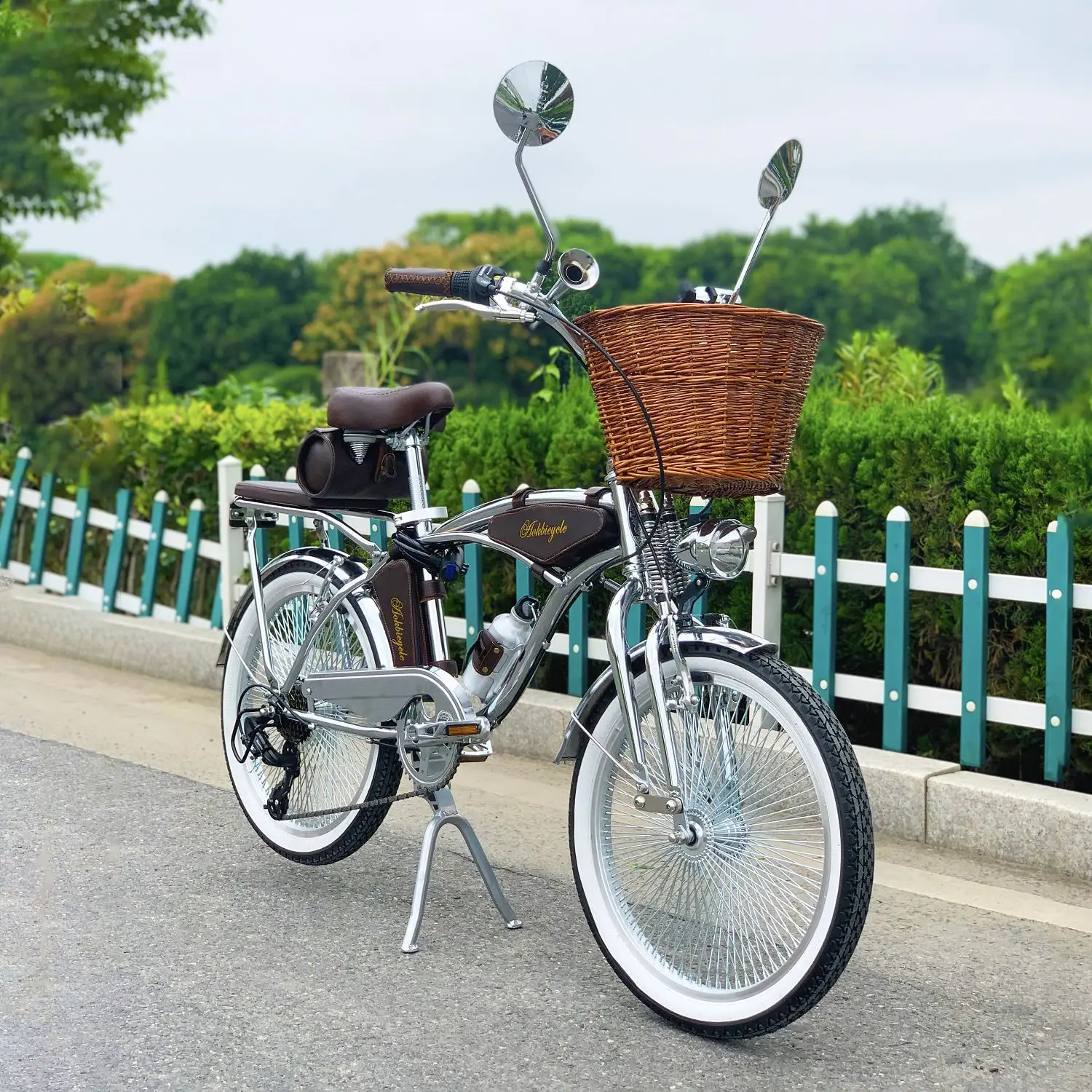 20 Inch Indian Spring Fork Chrome Beach Cruiser Bike  Shimano 7 Speed Classic Bicycle in Store