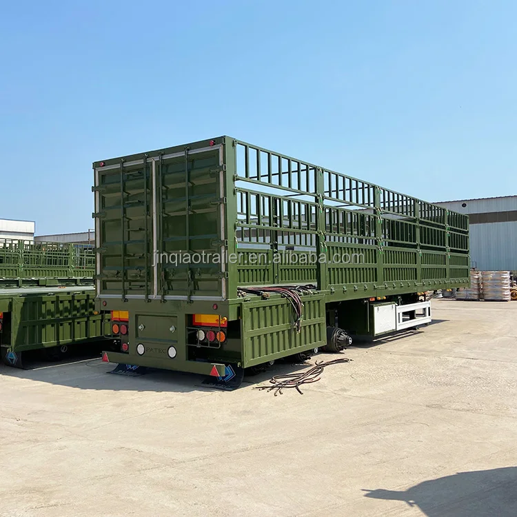 China factory customized high quality 3 axles 4 axles high side utility fence cargo semi truck trailers freight transport series
