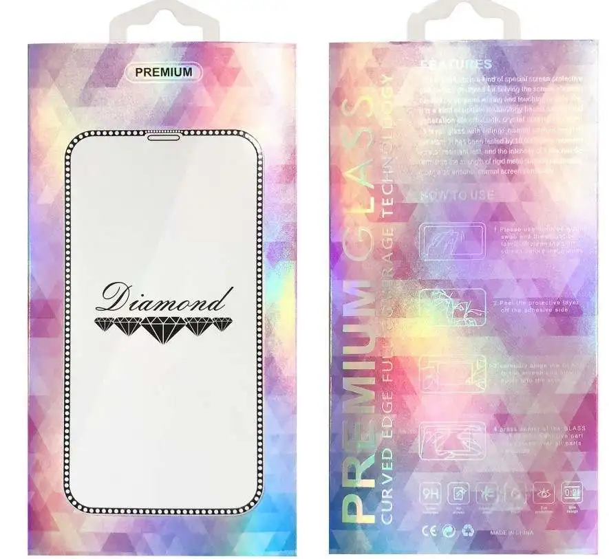 Luxury 3D Bling Sparkle Diamond Phone Screen Protector For Samsung 5D Tempered Glass Screen Protector for Huawei