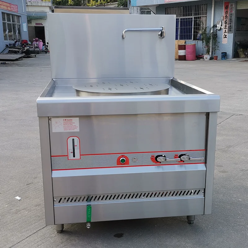 Commercial Dim Sum Steamer Stainless Steel  Gas Steamer Gas Single Burner Steamer Chinese Cooking Stove For Restaurant