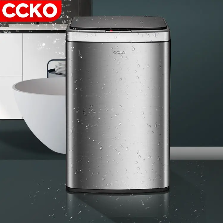 CCKO CK9919 15L/20L/30L/40L stainless steel electric automatic garbage rubbish waste dust bin sensor dustbin smart trash can