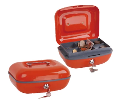 China Professional Metal Money Cash Box With Round Edge Cash Safe Box