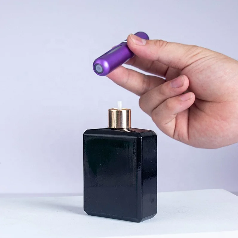 Colorful Refillable Mini 5ML Fine Mist Portable Glass Travel Spray Pump Perfume Bottles Atomizer with Cover