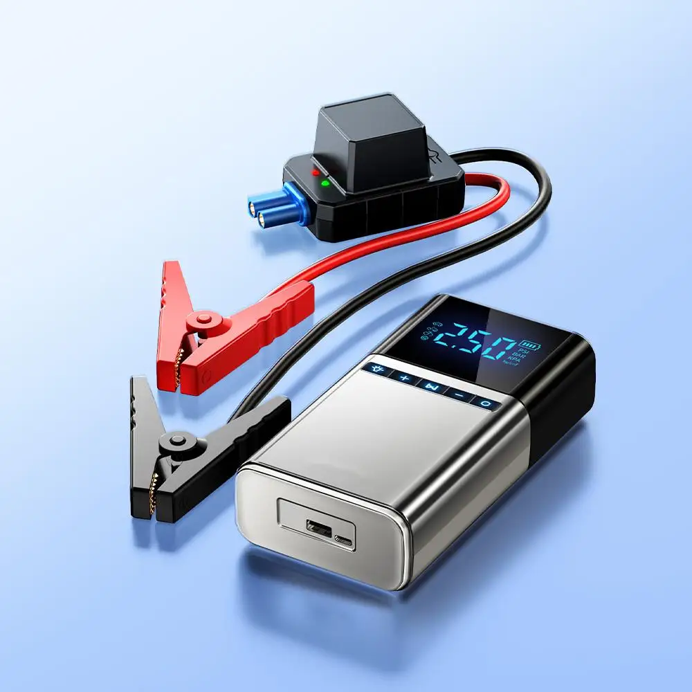 High Quality Digital 12000mah Car Jump Starter Compatible Air Pump Peak 2000A Jump Starter Air Inflator JUMP STARTER COMPRESSOR