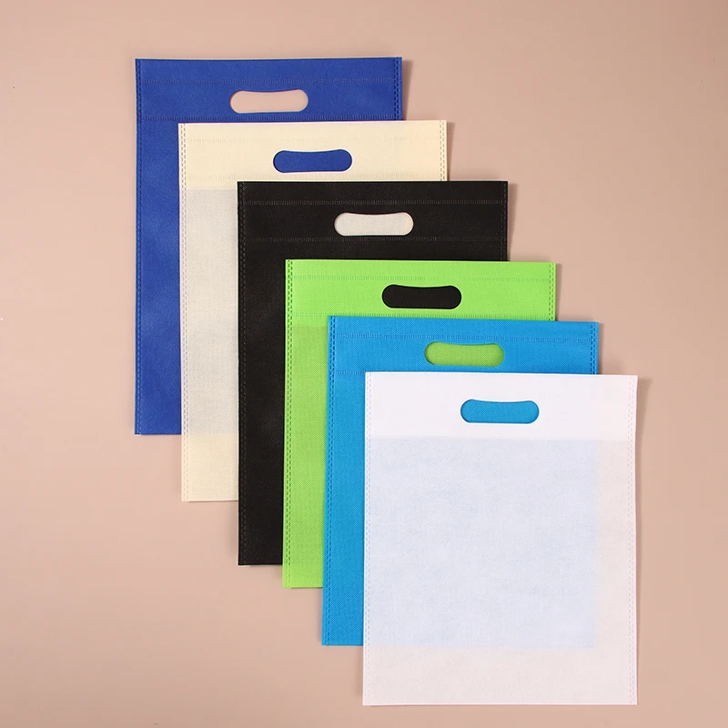 custom non woven bag   personalized shopping d cut non woven bag pink color wholesale price grocery w cut non woven bag