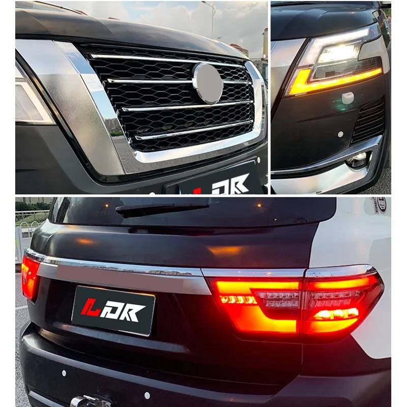 Easy Installation Face lift KIT for NISSAN PATROL Y62 2013-2019 upgrade to 2020 New Model with front bumper rear bumper