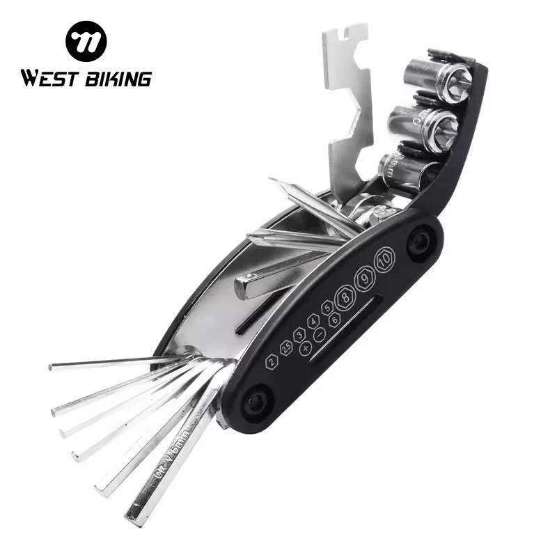 WEST BIKING Bicycle Multi Repair Ferramenta Kit MTB Spoke Wrench Screwdriver High Quality Cycling Bike Repair Tool Set