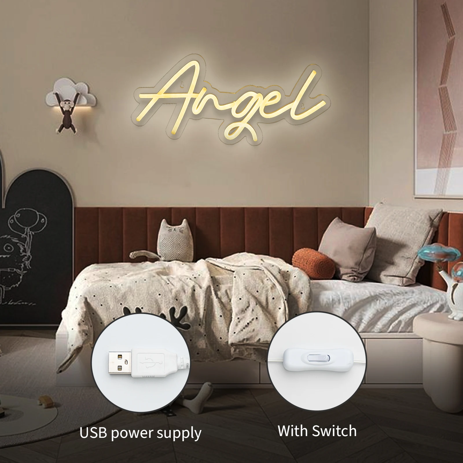 Dropshipping NO MOQ Customized Happy Birthday Neon Sign Letter For Birthday Decor