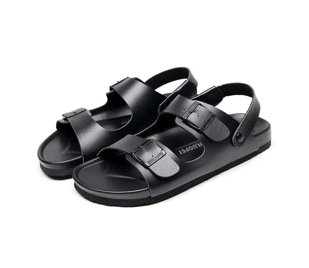 Мужские Нескользящие шлепанцы, тканевые, а-силуэт, с двумя ремешками, модные сандалии