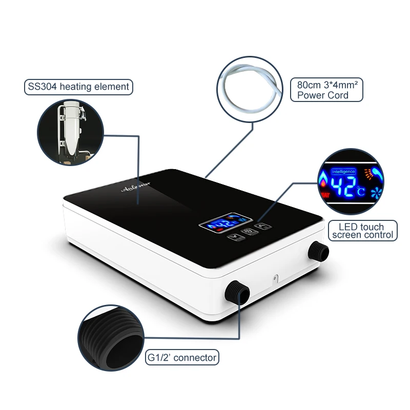 2023 low power endless multi point under sink hot 220v bathroom tankless electric shower instant water heater