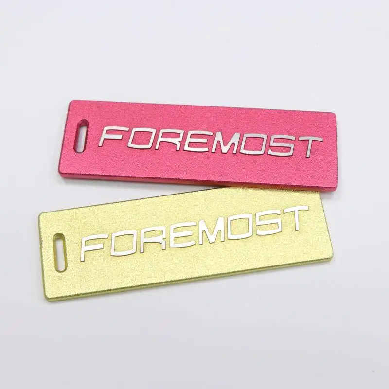 Custom High Quality Matt Surface Brush Aluminium Nameplate Metal Silver Tag For Accessories