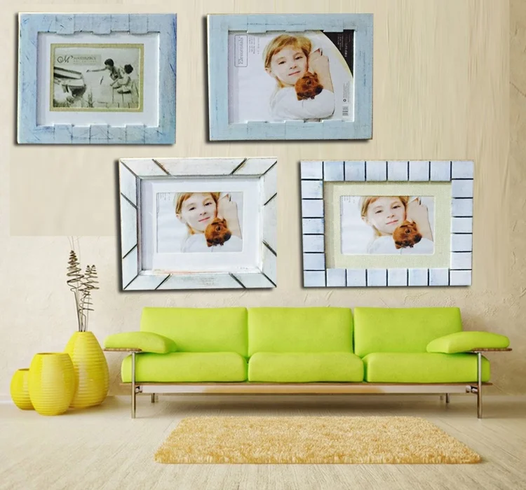 
Sunbow Hot Selling 4 PCS Set Modern Design Bedroom Room Trendy PS Photo Frame Wall Hanging Decora 