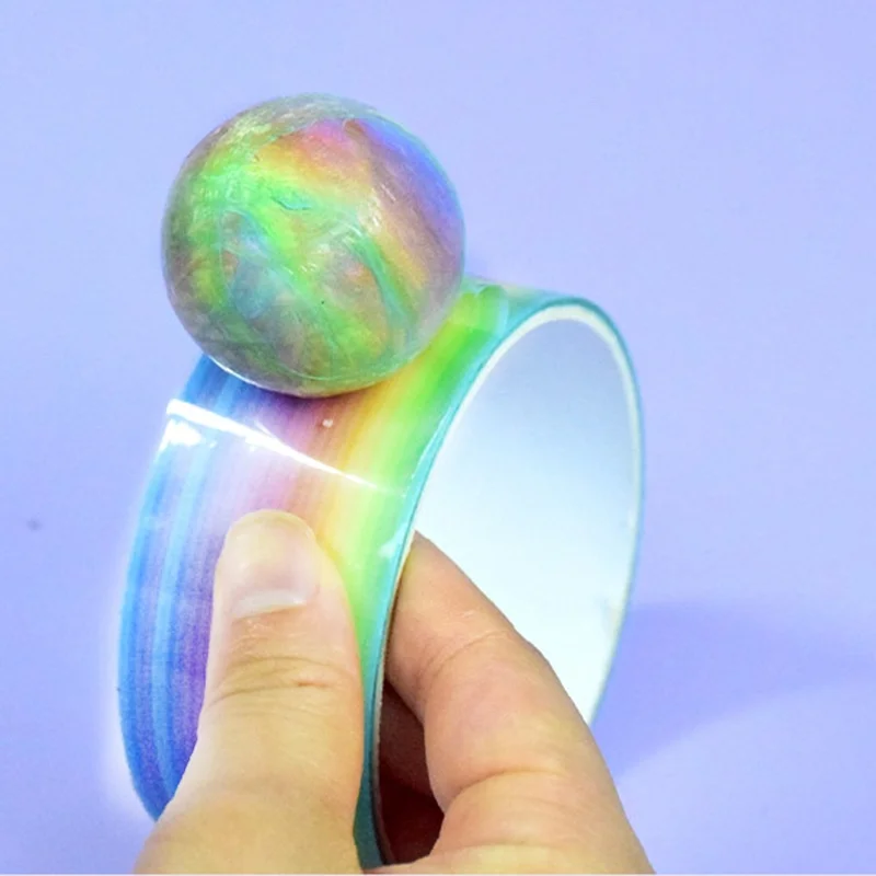 Sticky Ball Color Tape Colorful Stress DIY Toys Colored Adhesive Tapes for Play Reduce Stress