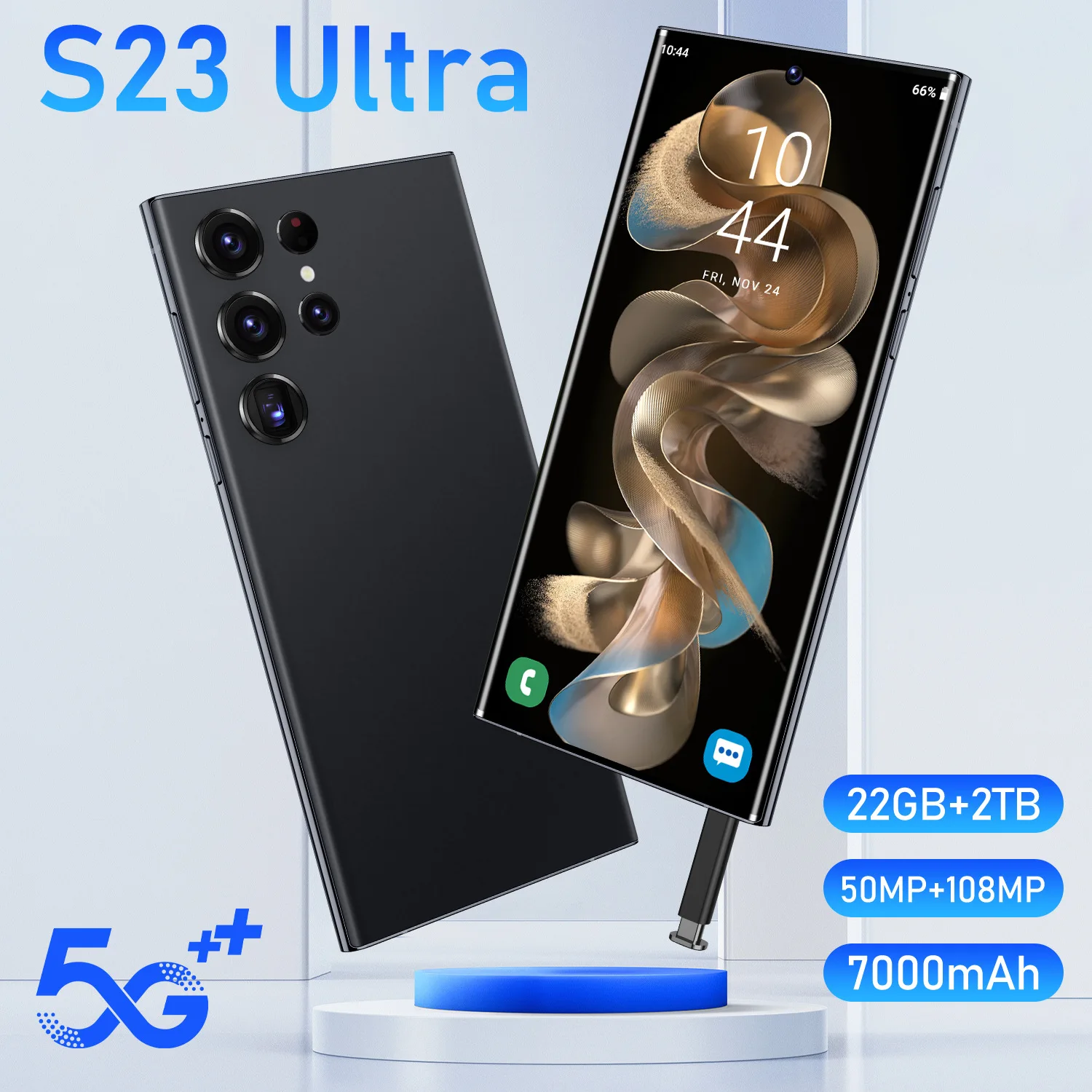 Cross border smartphone S23 Ultra true 4G with 7.3 perforations and a large screen of 13 million pixels, 22+2TB true eight core
