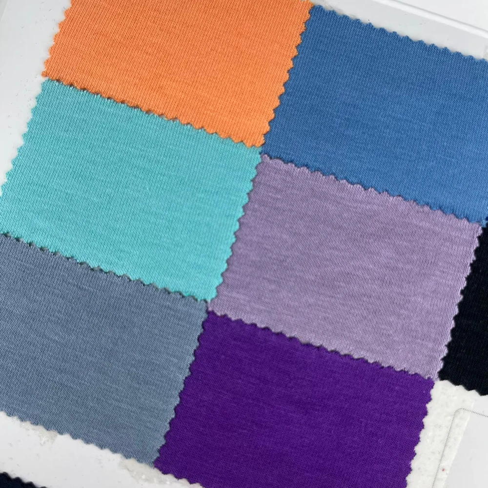 250GSM 14% nylon 80% cotton 6% spandex elastic health cloth fabric knitted tracksuit Sports wear casual pants fabric for men