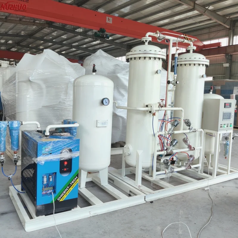 NUZHUO Modular PSA Oxygen Plant Purely Adsorption 93-99.9% O2 Generator Machine For O2 Filling Station
