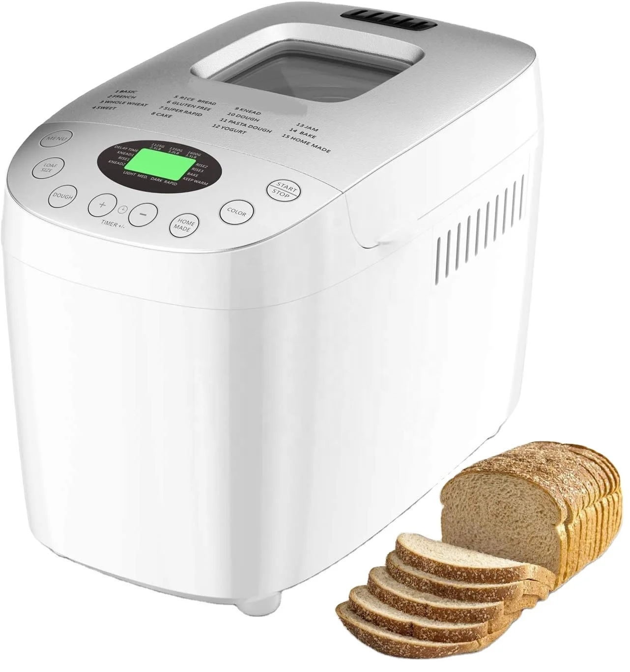 3.5Lb/1.6kg bread maker, large 850W electric auto bread maker for big family used, 2 kneading paddles