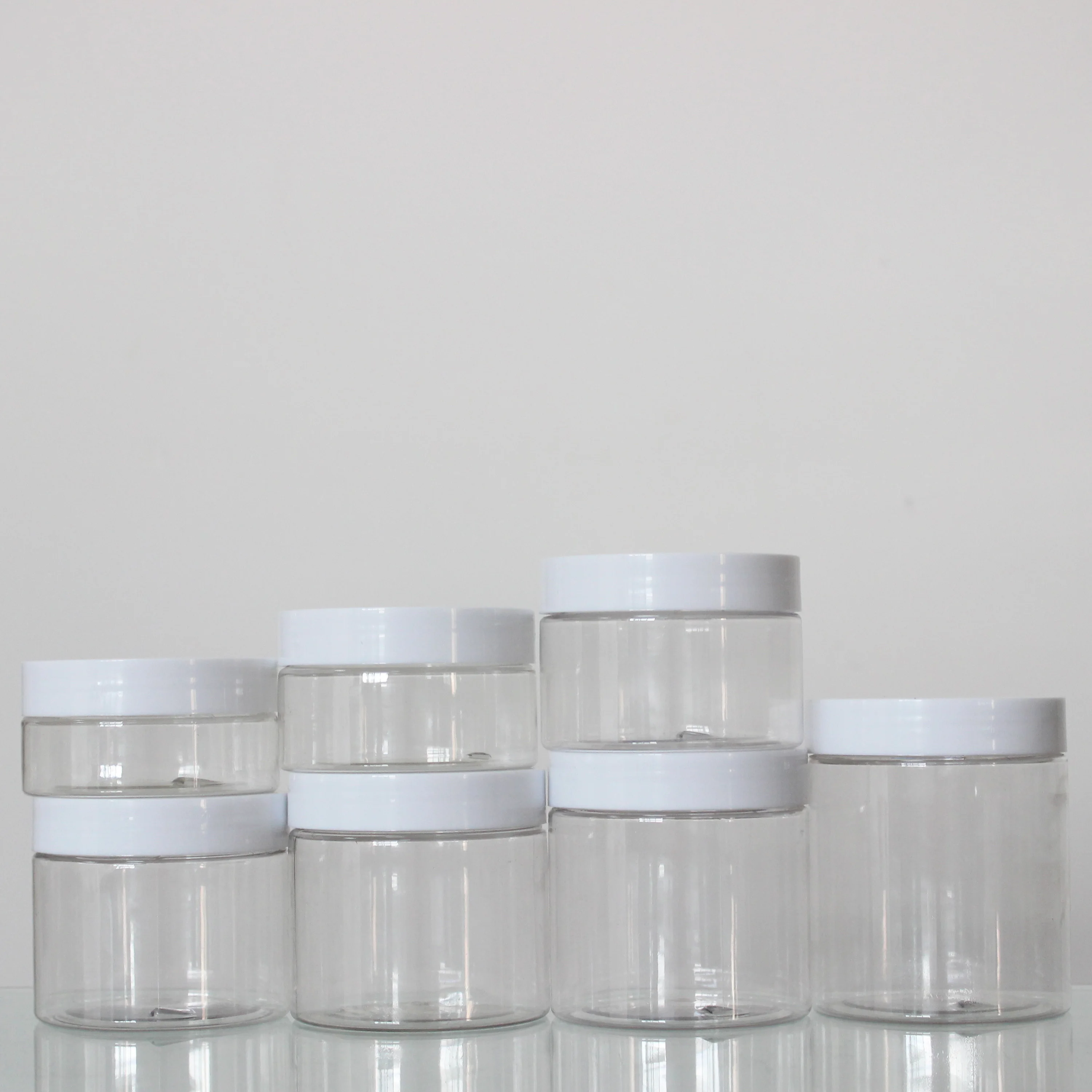 4 oz 6 oz 8 oz small empty clear body scrub container jars for bath salts shea butter hair products