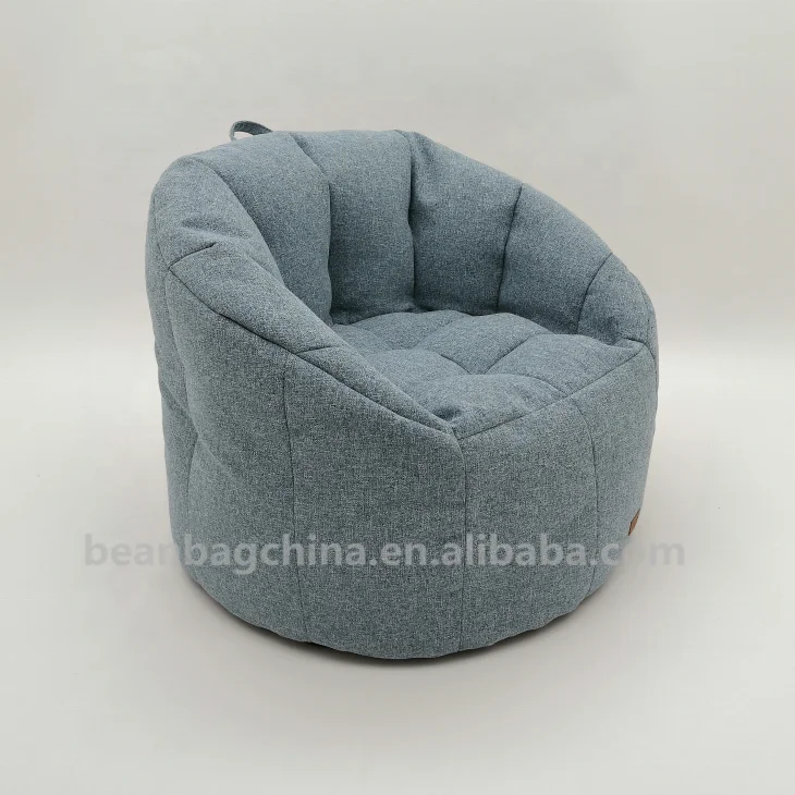 Wholesale Linen Fabric Moroccan Pumpkin Single Bean Bag Living Room Sofa