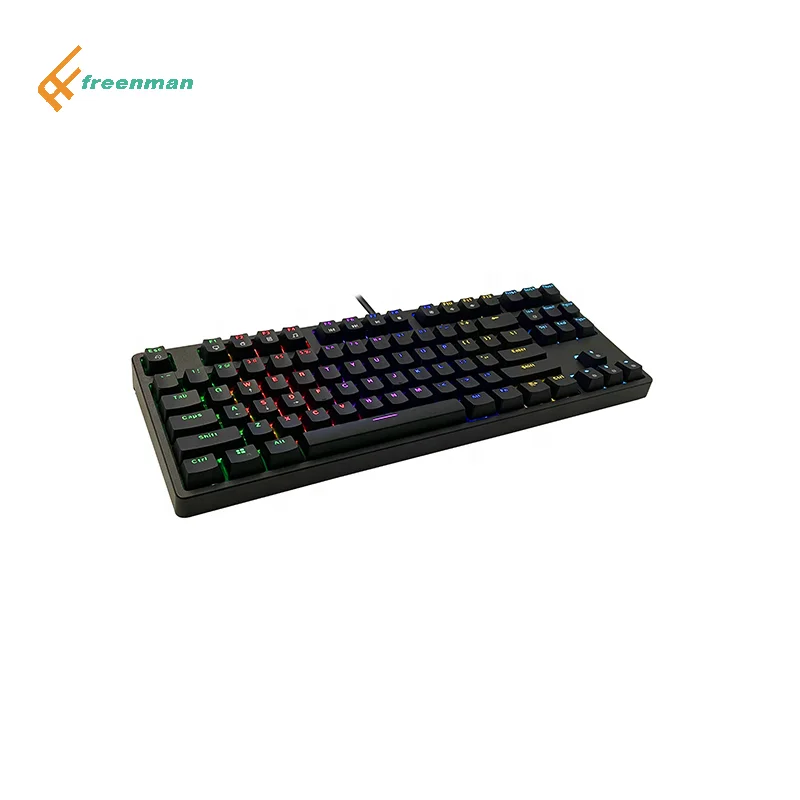 Detachable type C cable wired wireless mechanical switch gaming keyboard for laptop desktop pc with multi-color keycaps option