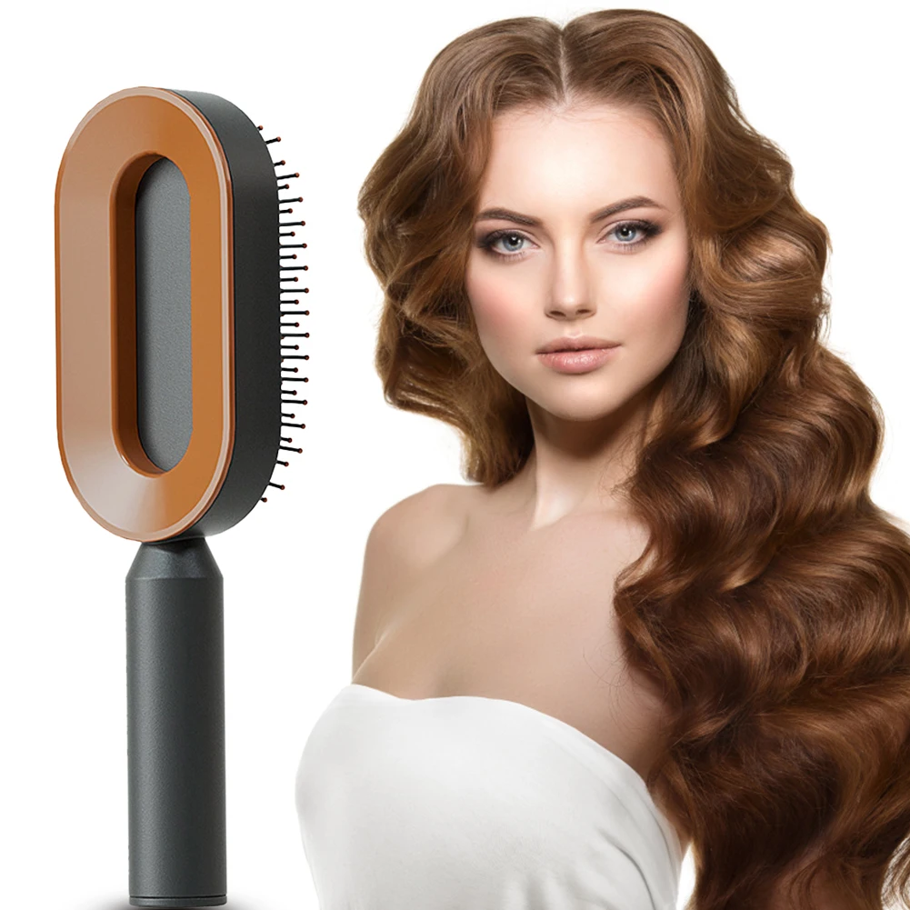 Anti-static Hollowing Out Massage Comb Hair Brush Relaxing Elastic Scalp Massage Curly Hair Anti Tangle Beauty Styling Tool