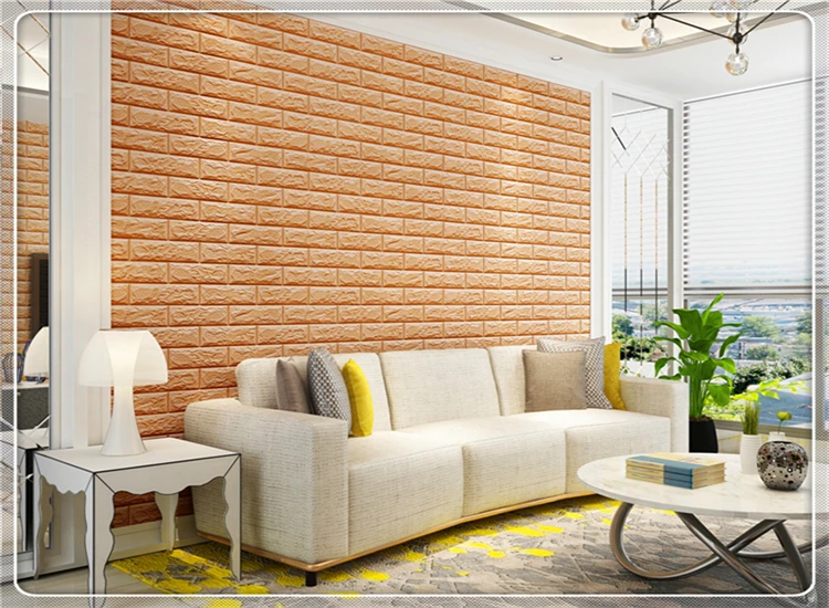 Cheap Wall paper for Sale Self Adhesive Wall Tiles foam brick 3d wall sticker  wholesale home decoration  color wallpaper