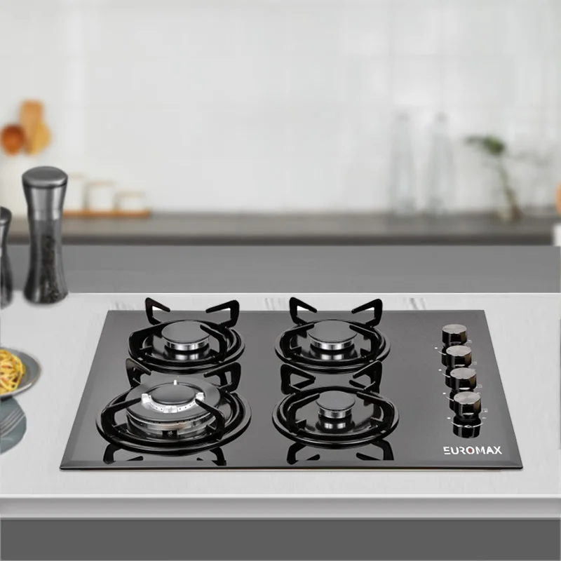 Factory OEM ODM High Quality Gas Cooker 4 Burners Built-In Glass Cooktops LPG/NG Gaz  Stove Parts Cook Top Gas Hobs