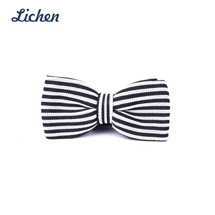 Wholesale Stripe Knit Bowtie for Men Shirts with Bow Tie Kids Shirts