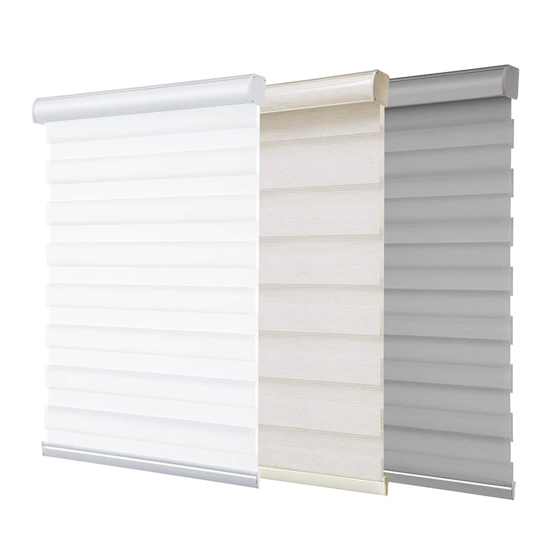Automatic window blinds zebra roller blackout app wifi google control double layers day and night zebra blinds