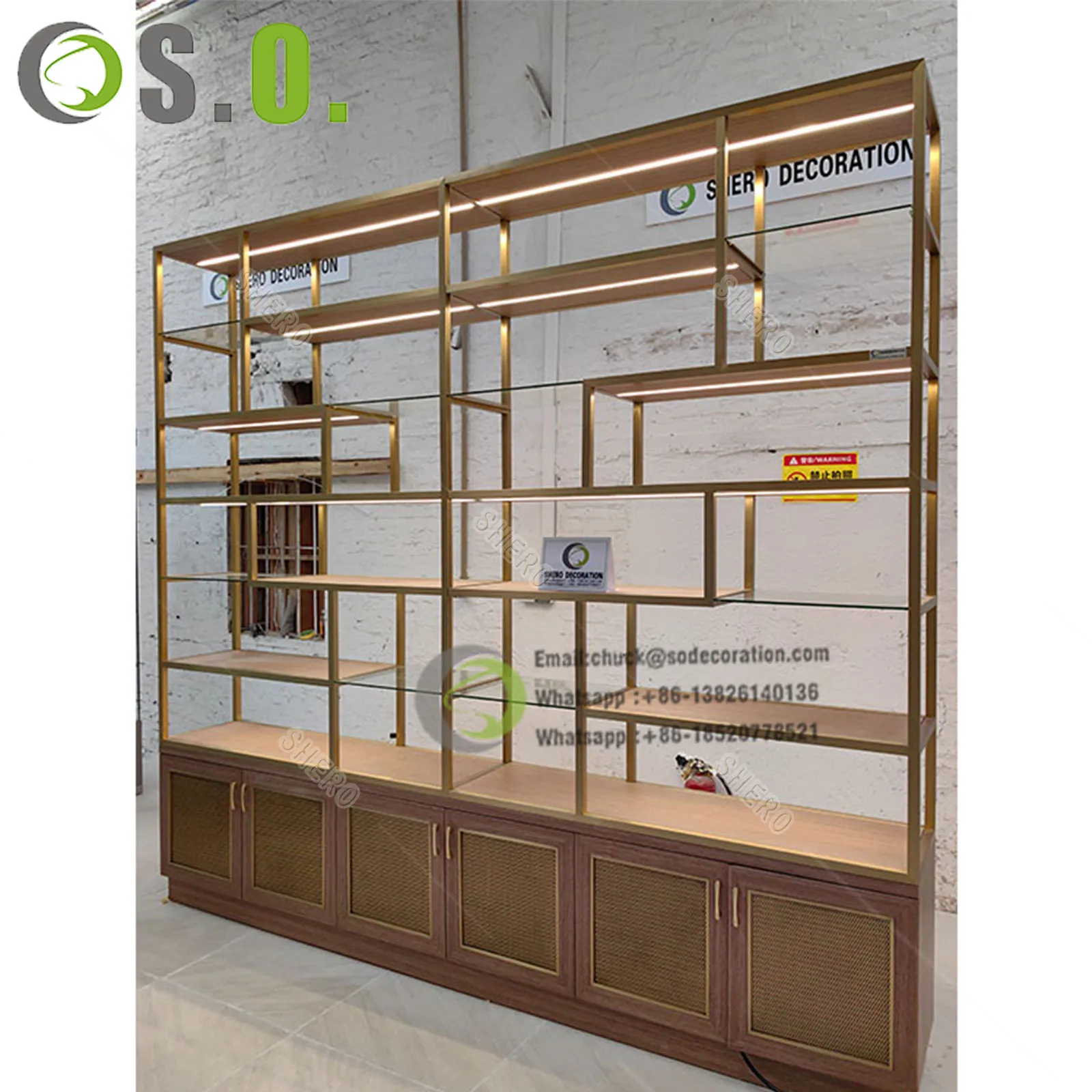 Customized Cigarette Cabinet Smoke Shop Showcase Cigar Display Racks Glass Cabinets Display Case for Smoke Shop