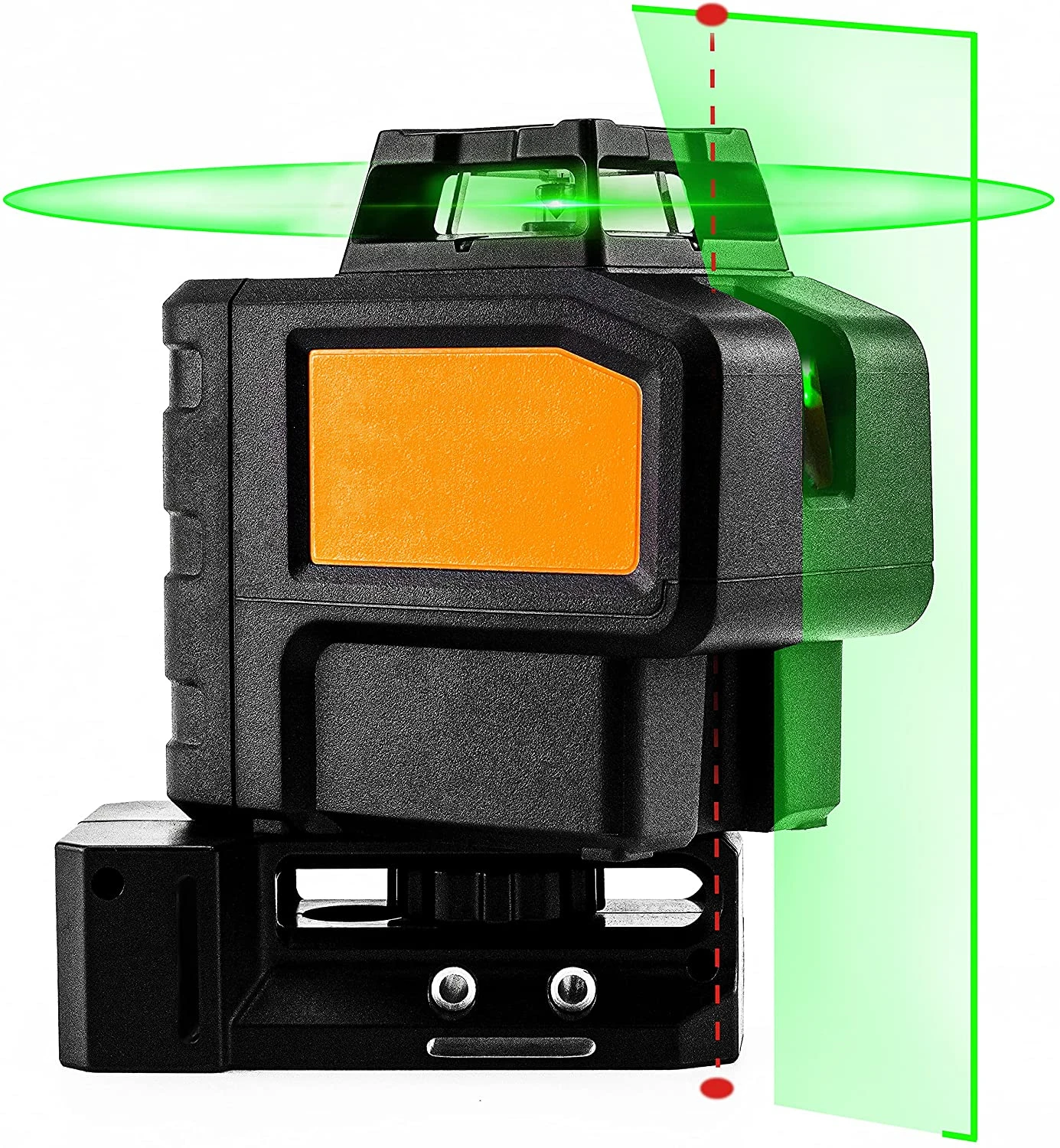 Professional Green Beam Cross Line Laser Level with 2 Plumb Dots Self-Leveling Surveying Tools