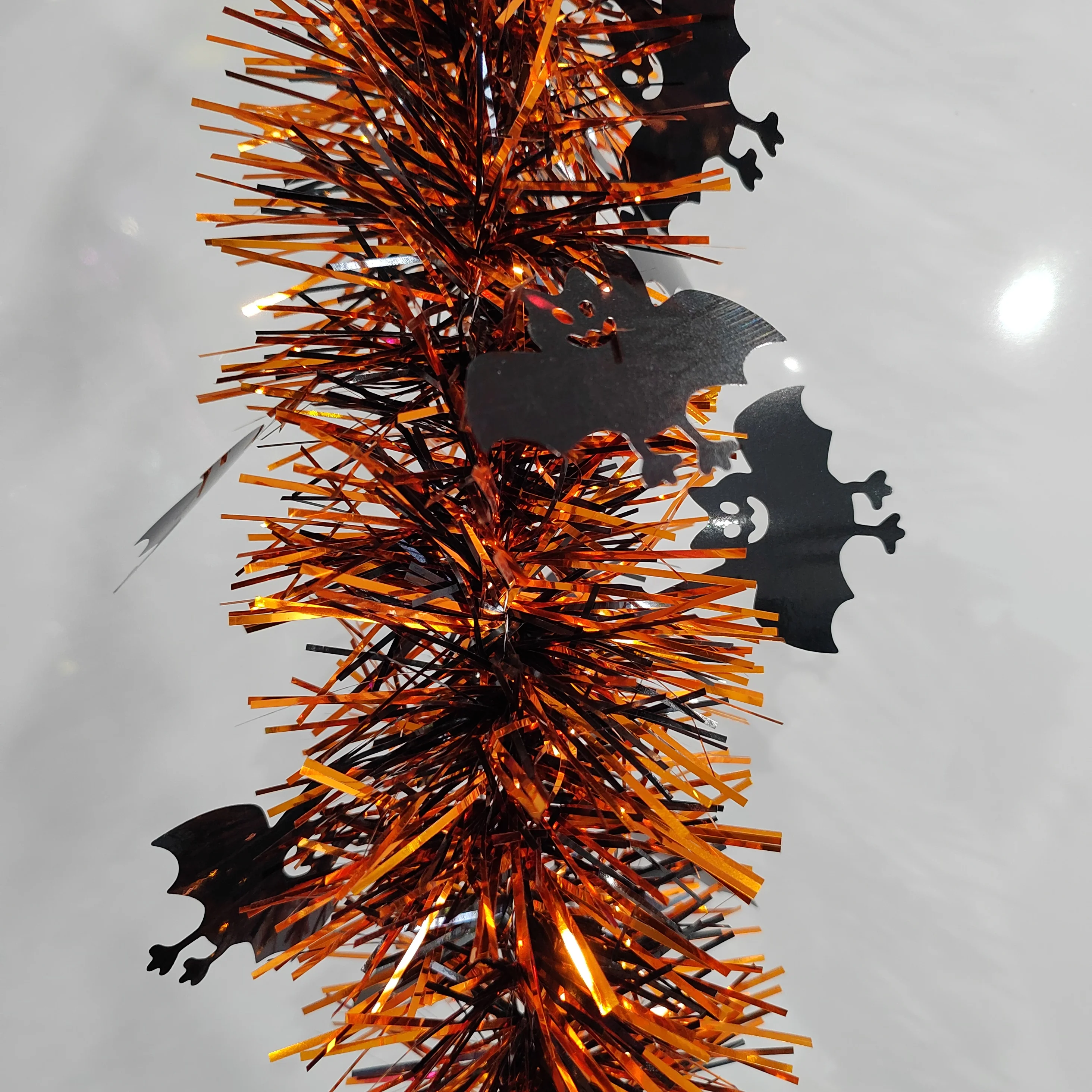 Outdoor party decoration column bat tinsel garland halloween stair handrail decoration garland