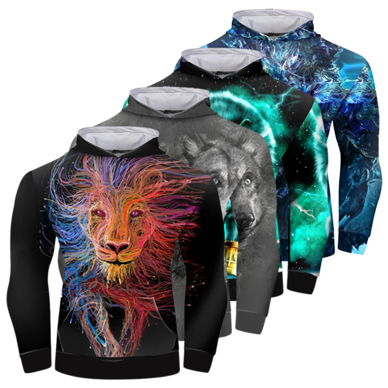 High Selling Funny Gym Shirts Hoodies for Men Wholesale New Colorful Custom 3D Anime Clothing Hoodie