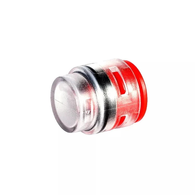 Red seal microduct fittings pipe plug easy observe transparent plastic end stop connector